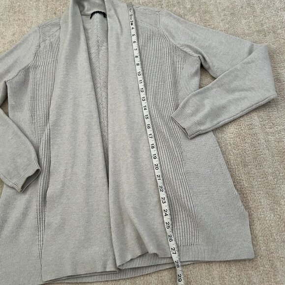 Cyrus Open Front Gray Cardigan Sweater L - Picture 5 of 12
